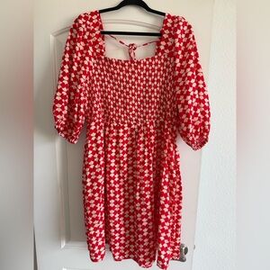 Ava & Viv Red and White Dress